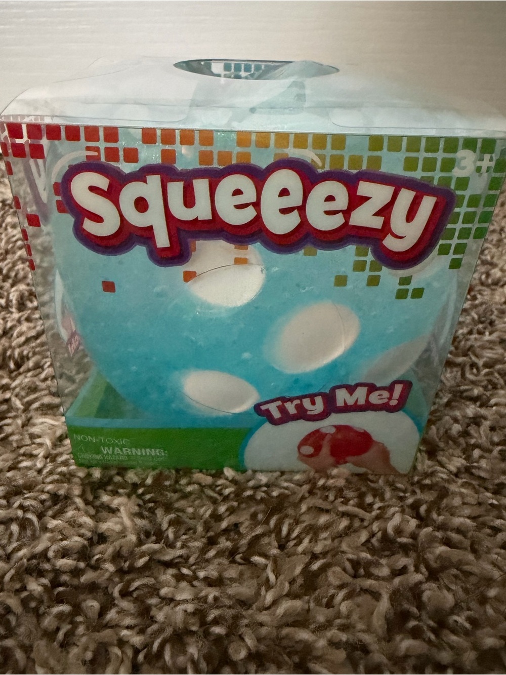 Squishy squeezy Dice Light Blue Sensory Squeeze toy for Kids by Toymendous